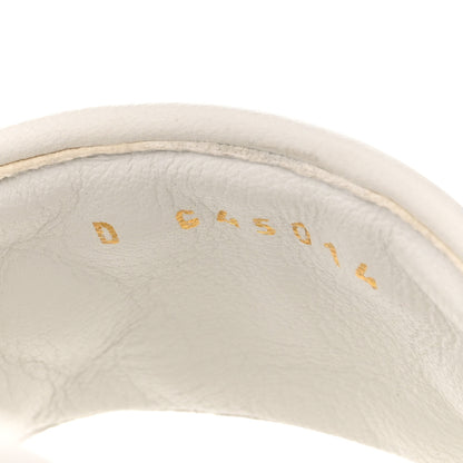 Chanel Lambskin Quilted Textured CC Mules Sandals 41.5 White 9 of 10