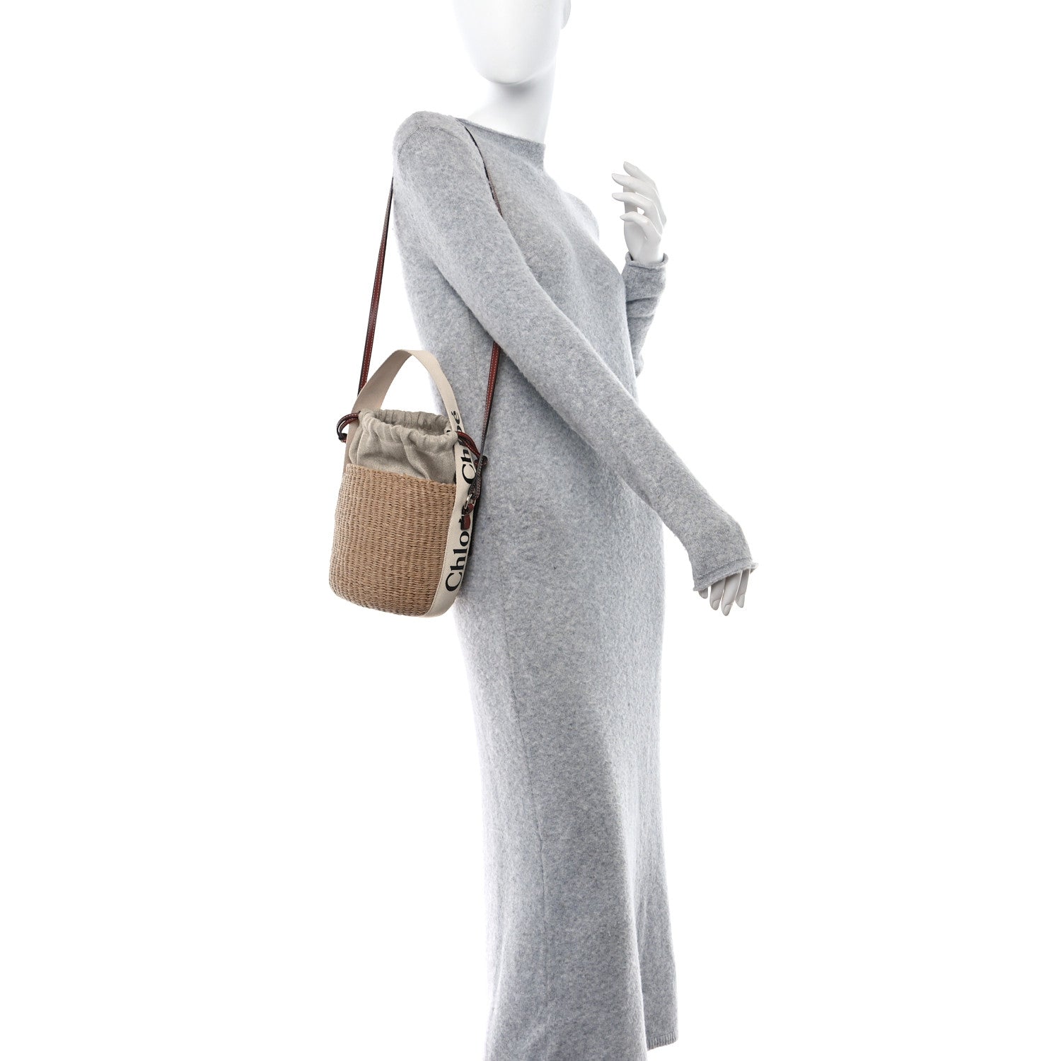 Chloe Natural Woven Fiber Small Woody Basket 2 of 10