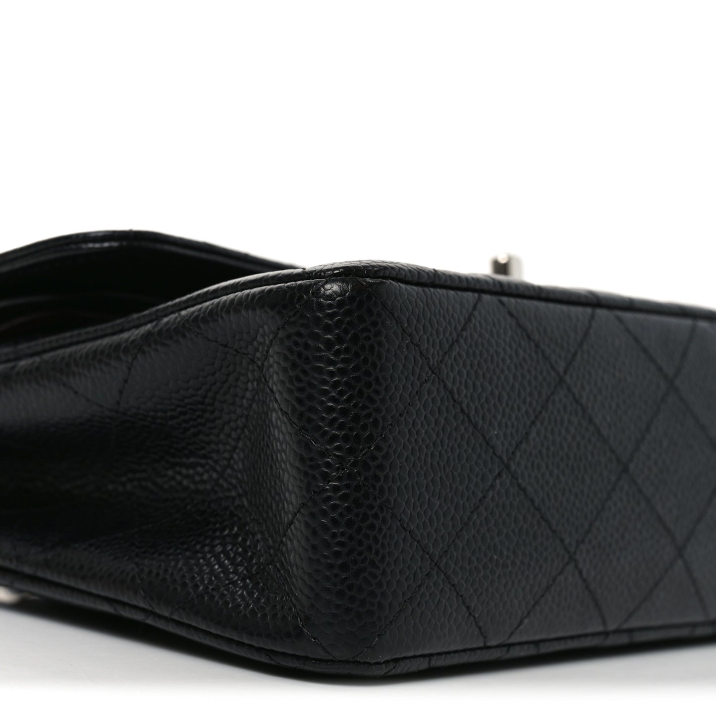 Caviar Quilted Small Double Flap Black