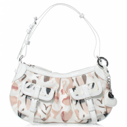 Burberry Nova Check Heart Shoulder Bag White 1 of 8