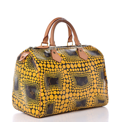 Louis Vuitton Monogram Kusama Town Speedy 30 Yellow 3 of 15