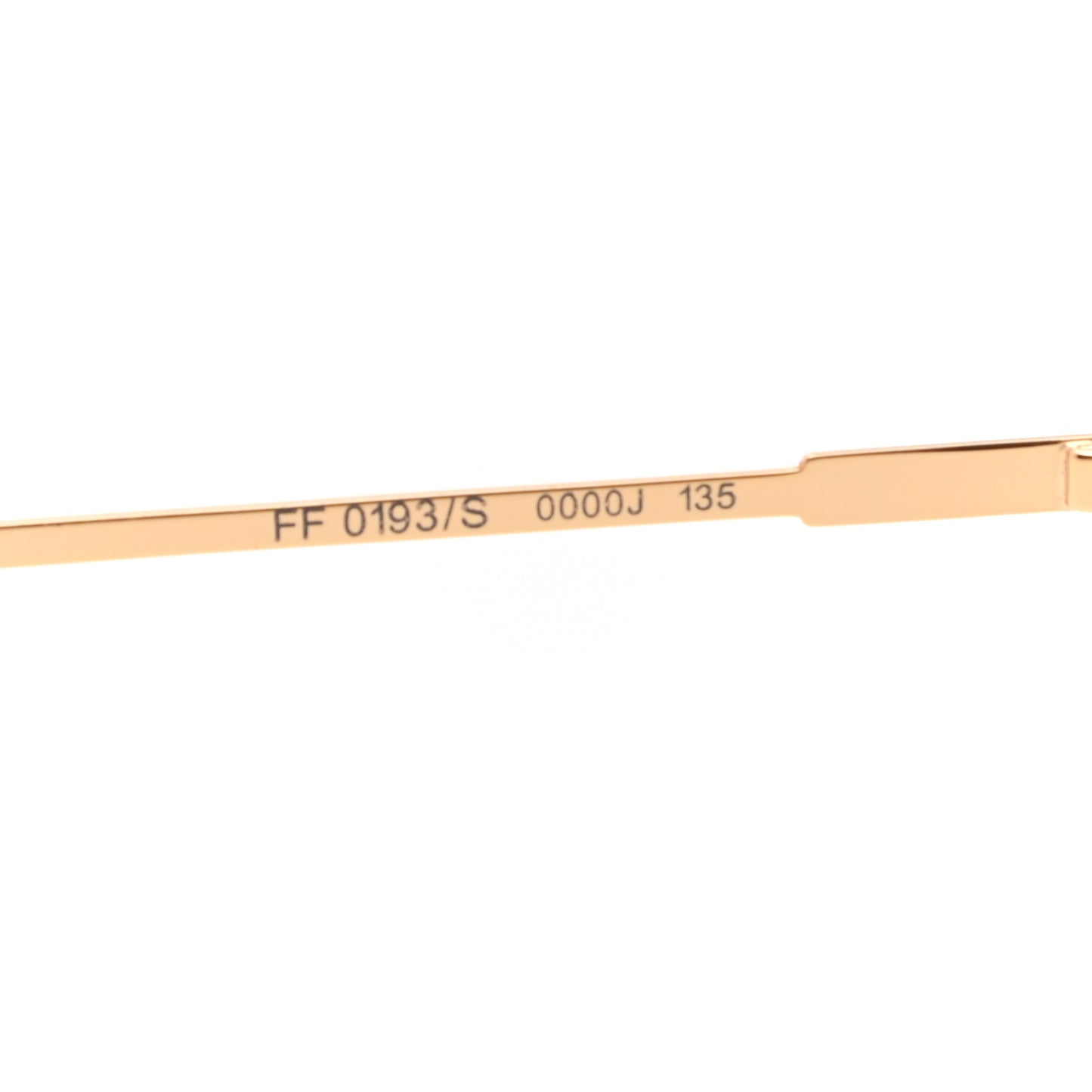 Metal Mirrored Eyeline Sunglasses FF 0193/S Matte Gold