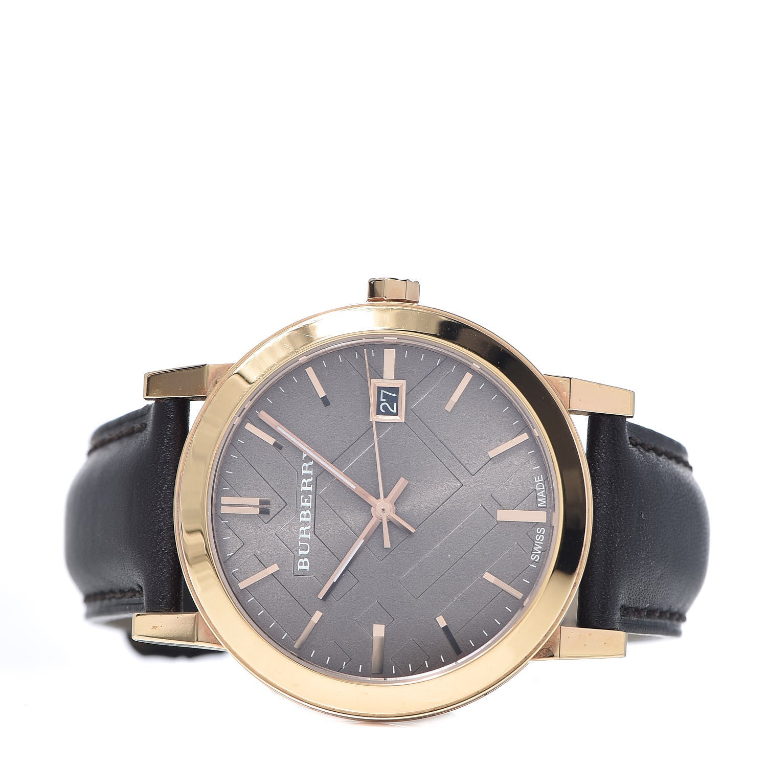 Burberry Stainless Steel Calfskin 38mm The City Quartz Watch Taupe BU9013 3 of 9