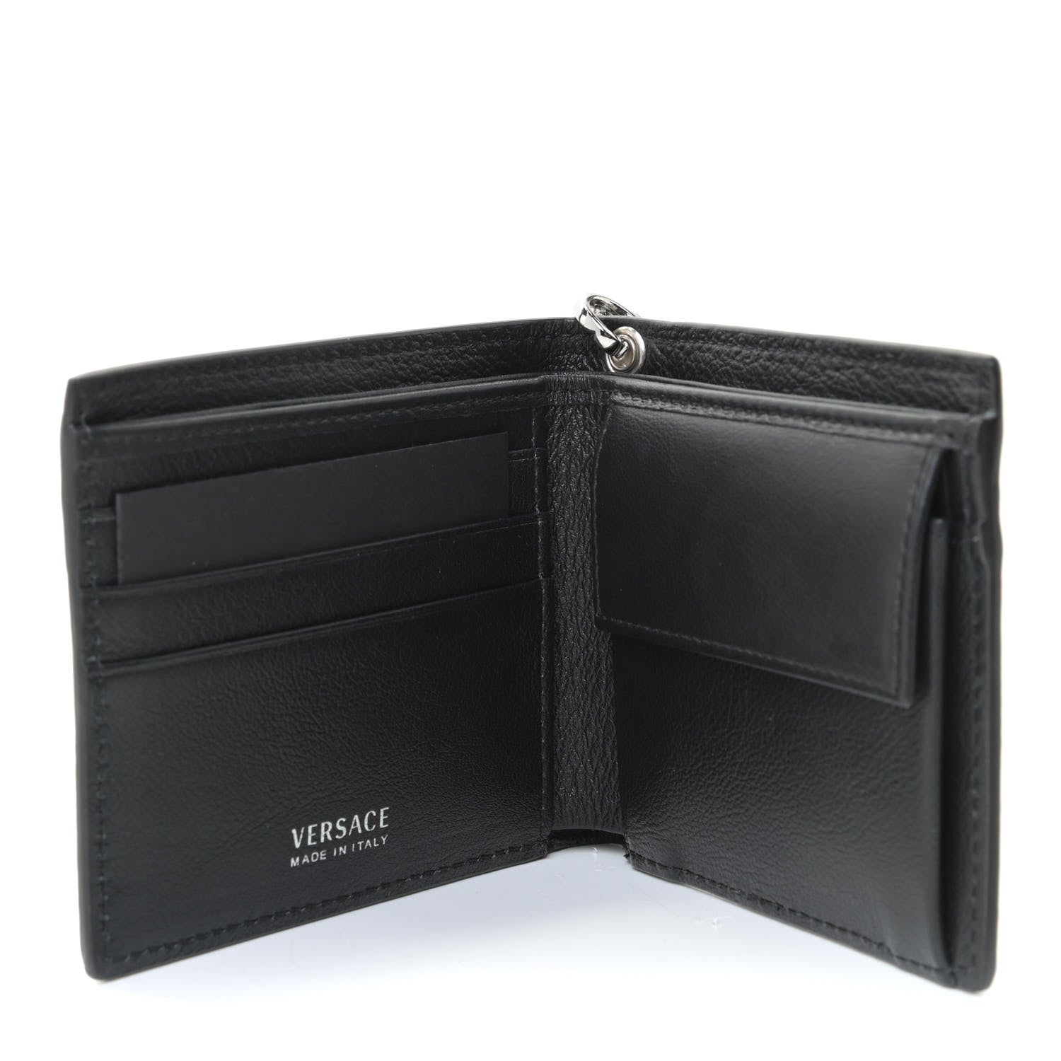 Versace Vitello Bi-Fold Wallet Black 5 of 10