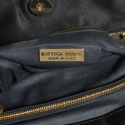 Bottega Veneta Vintage Woven Satin Shoulder Bag Black 6 of 7