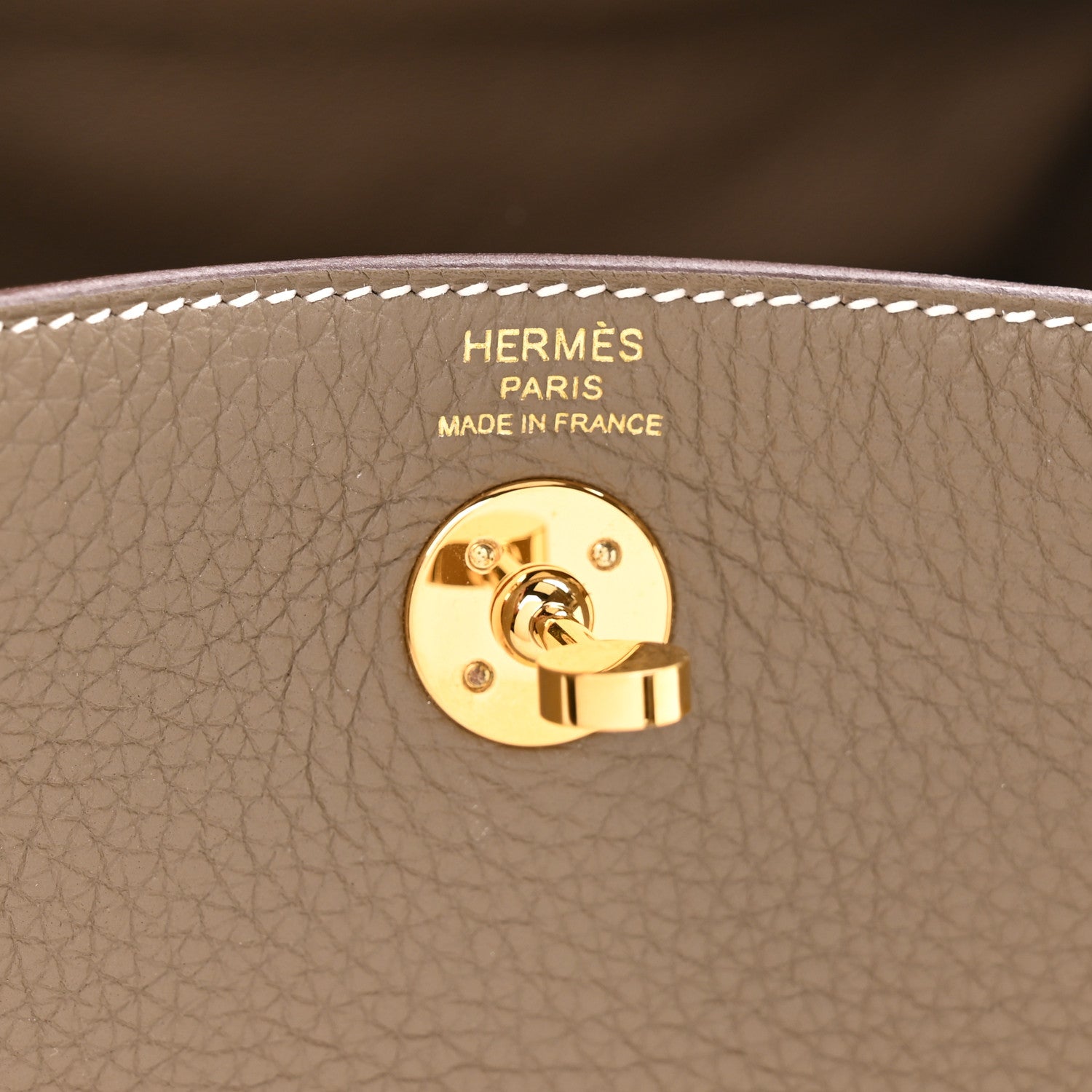 Hermes Taurillon Clemence Mini Lindy 20 Etoupe 6 of 11