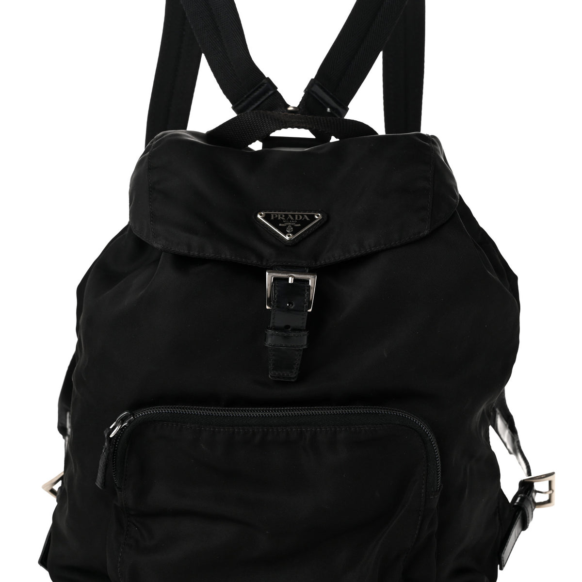 Tessuto Nylon Vela Cinch Backpack Black