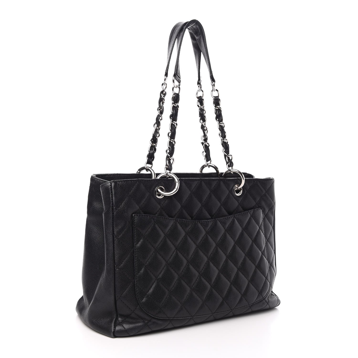Chanel Caviar Quilted Grand Shopping Tote GST Black 3 of 13