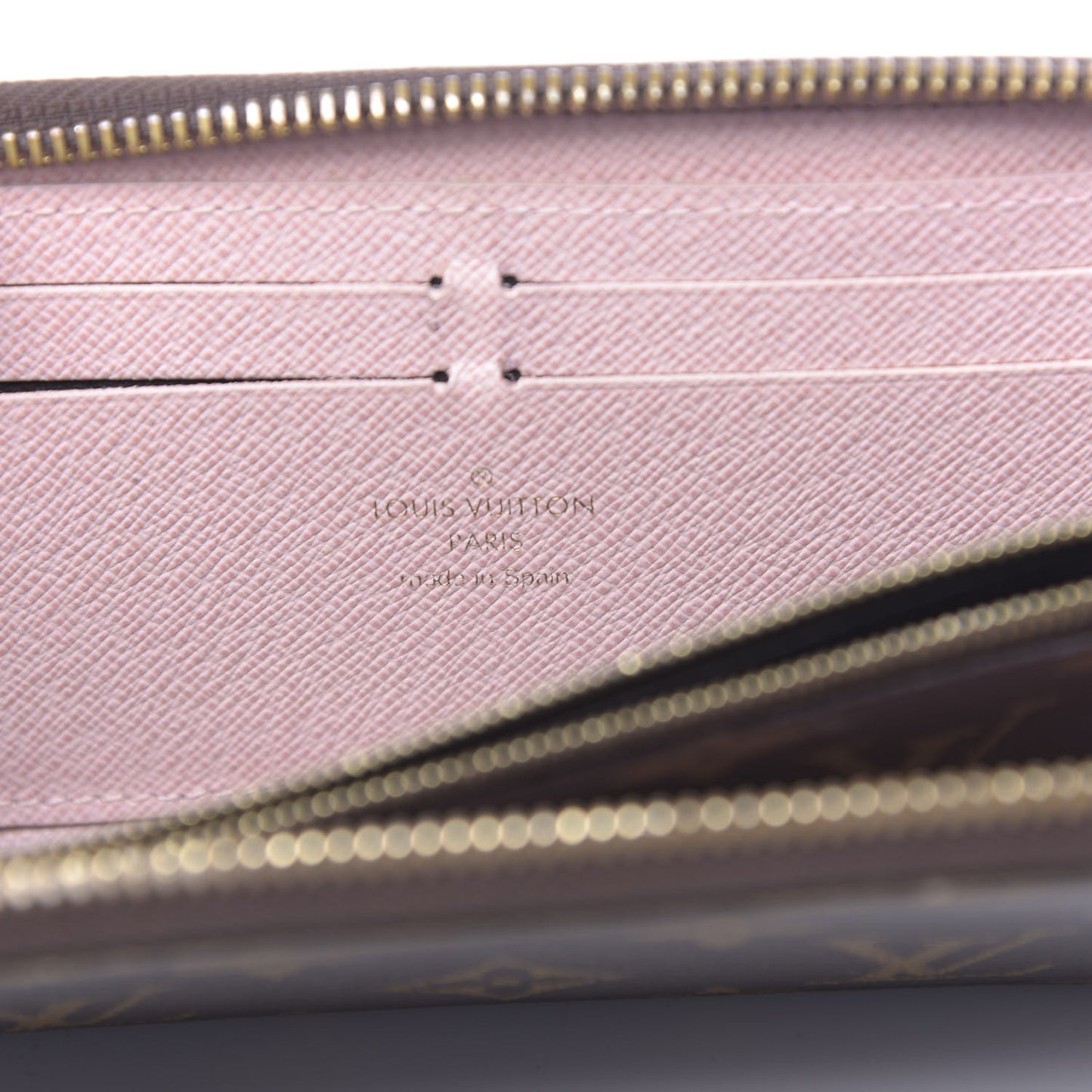 Monogram Clemence Wallet Rose Ballerine