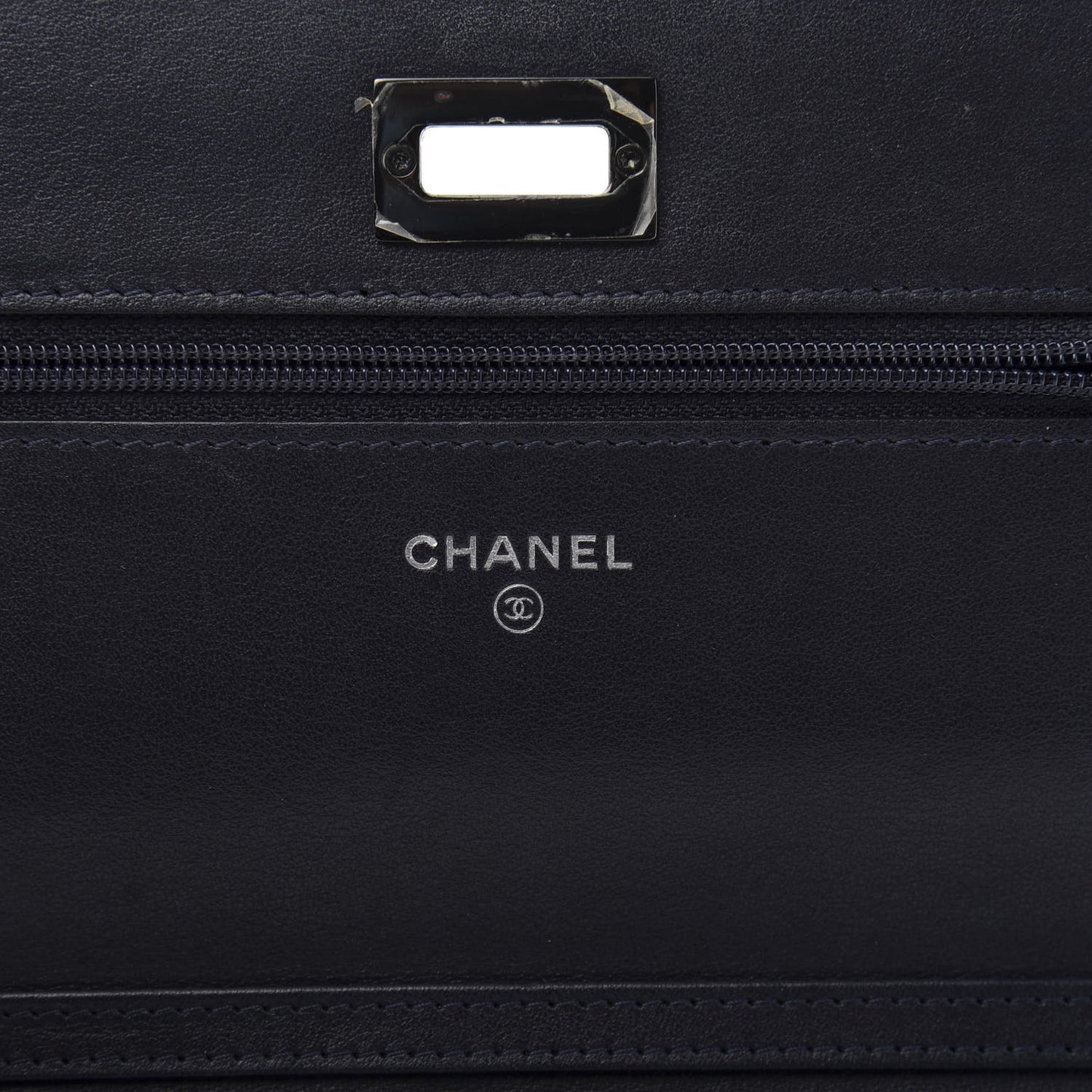 Aged Calfskin Quilted Reissue Wallet On Chain WOC Navy
