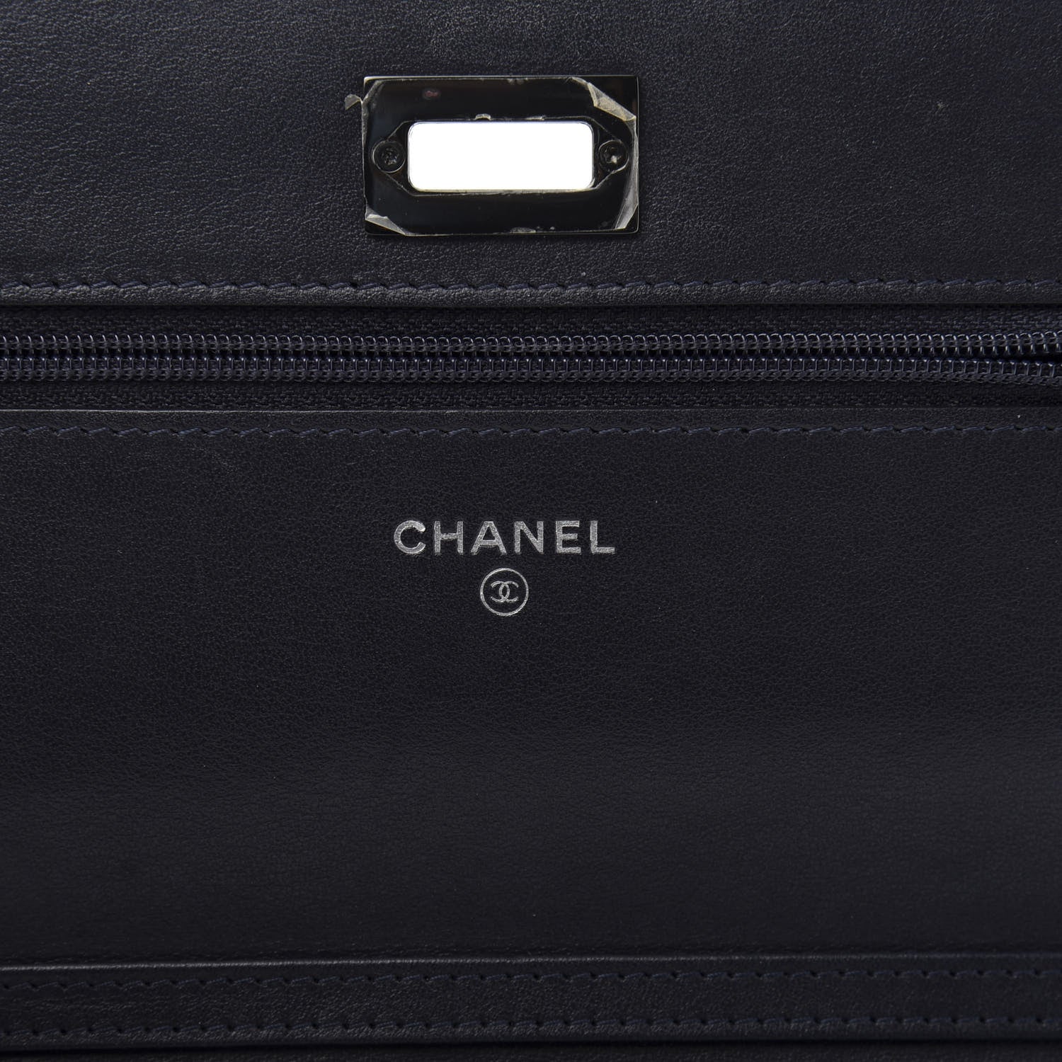 Chanel Aged Calfskin Quilted Reissue Wallet On Chain WOC Navy 7 of 13