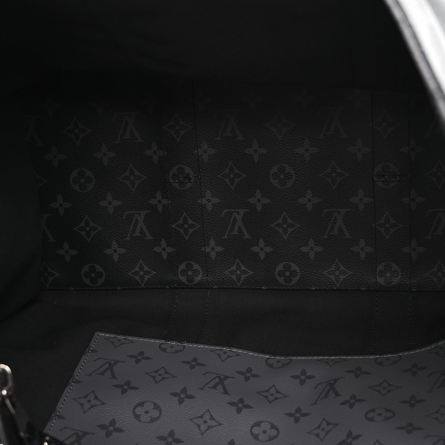 Louis Vuitton Monogram Eclipse Cabas Zippe GM Black 5 of 10