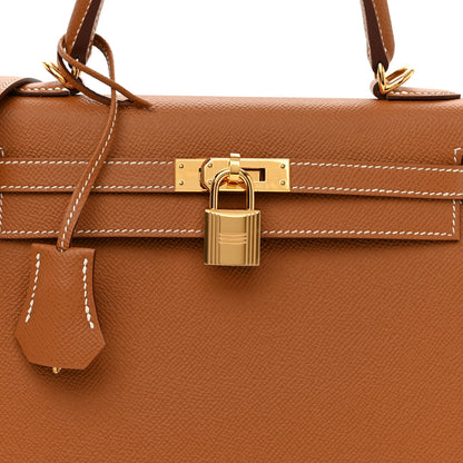 Hermes Epsom Kelly Sellier 25 Gold 8 of 12