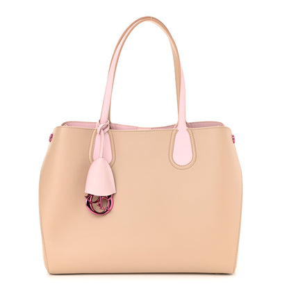 Christian Dior Calfskin Small Addict Shopping Tote Beige Pink 1 of 7