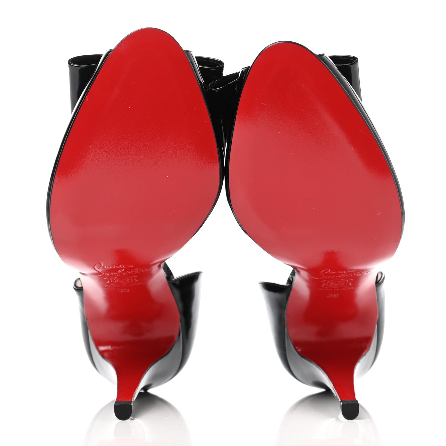 Christian Louboutin Patent Joli Noeud Dorcet Heels 39 Black 5 of 9
