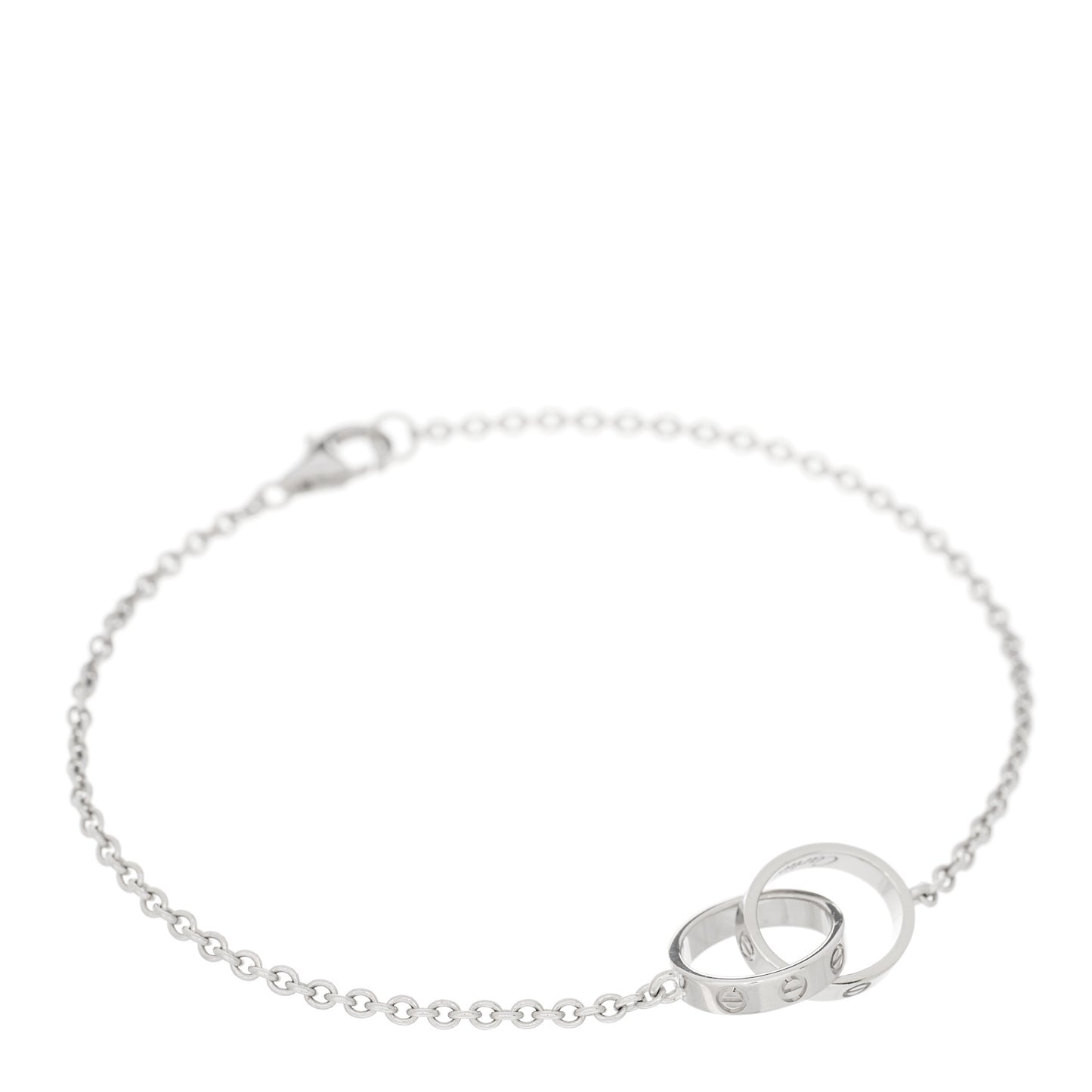 18K White Gold Interlocking LOVE Bracelet