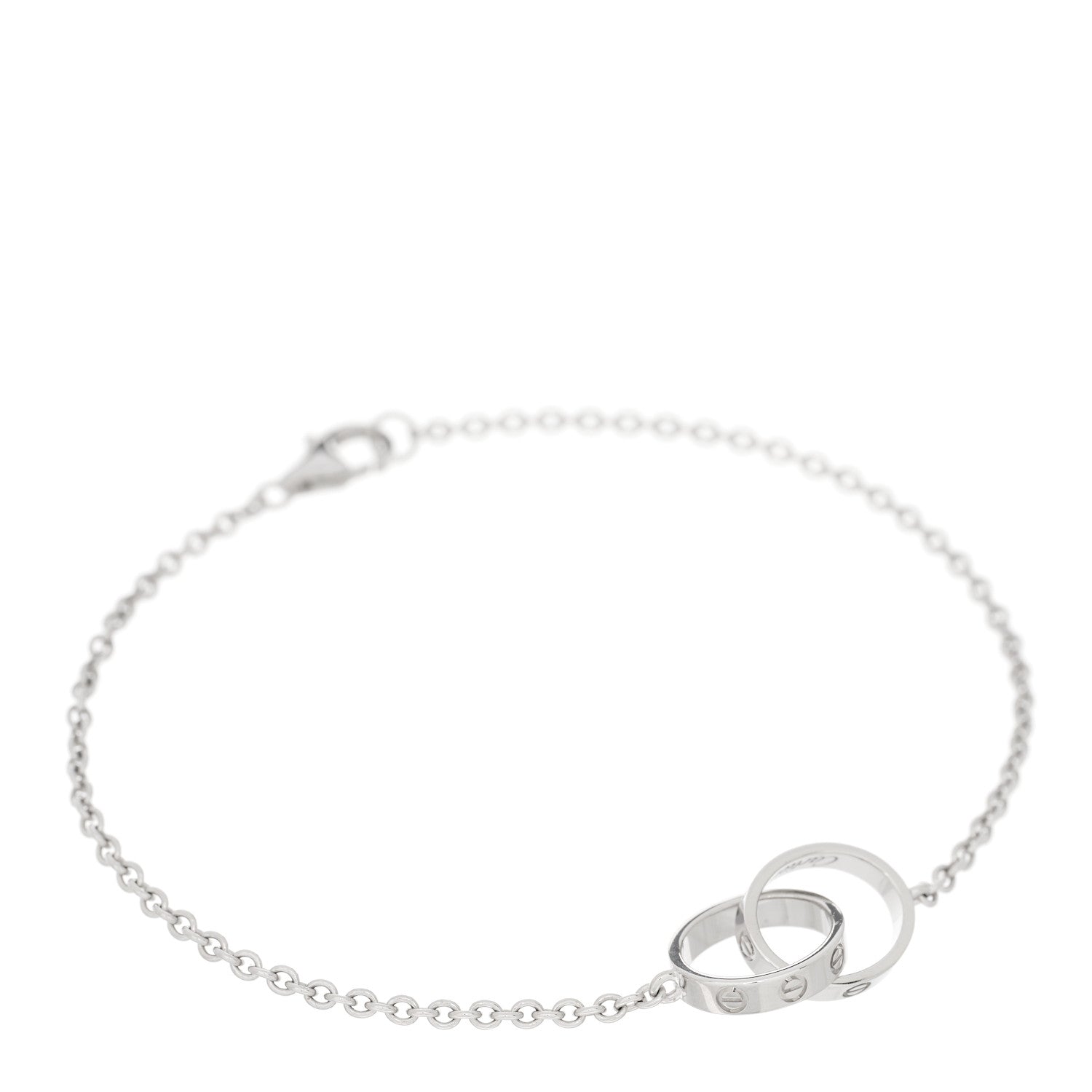Cartier 18K White Gold Interlocking LOVE Bracelet 1 of 3
