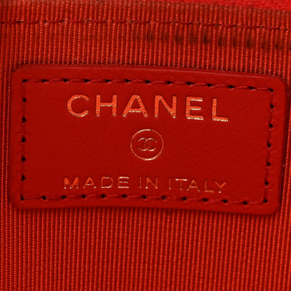 Chanel Caviar Quilted Zip Coin Purse Red 7 of 12