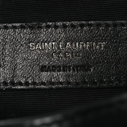 Saint Laurent Calfskin Matelasse Chevron Round Vinyle Camera Bag Black 6 of 13