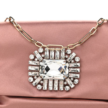 Jimmy Choo Satin Crystal Titania Clutch Blush 8 of 10