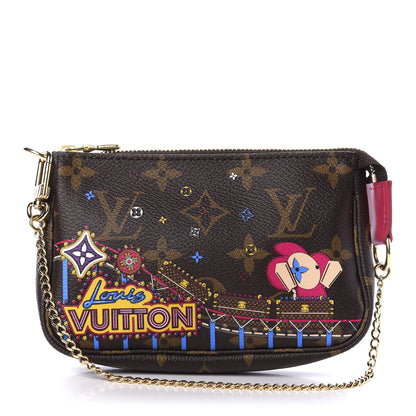 Louis Vuitton Monogram 2020 Christmas Animation Roller Coaster Mini Pochette Accessories Pivoine 1 of 8