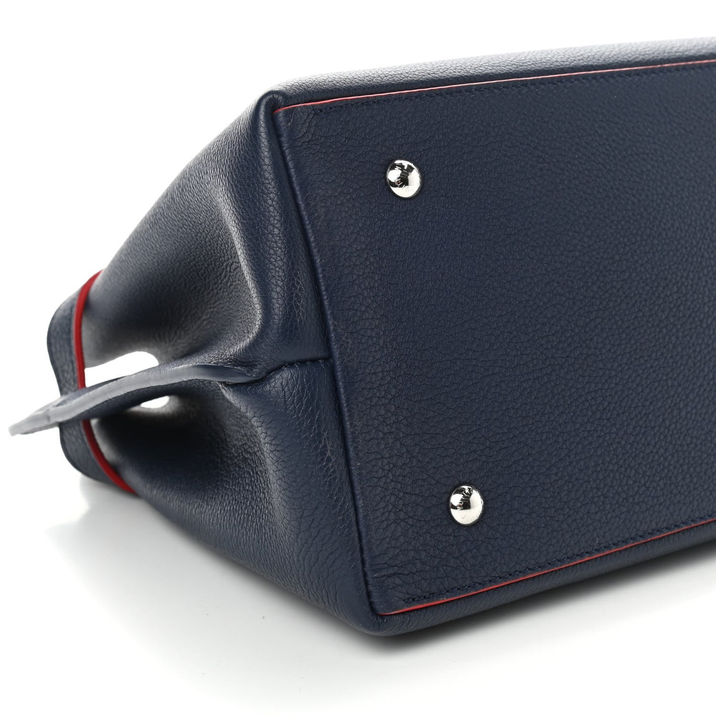 Calfskin Lockme Day Marine Rouge