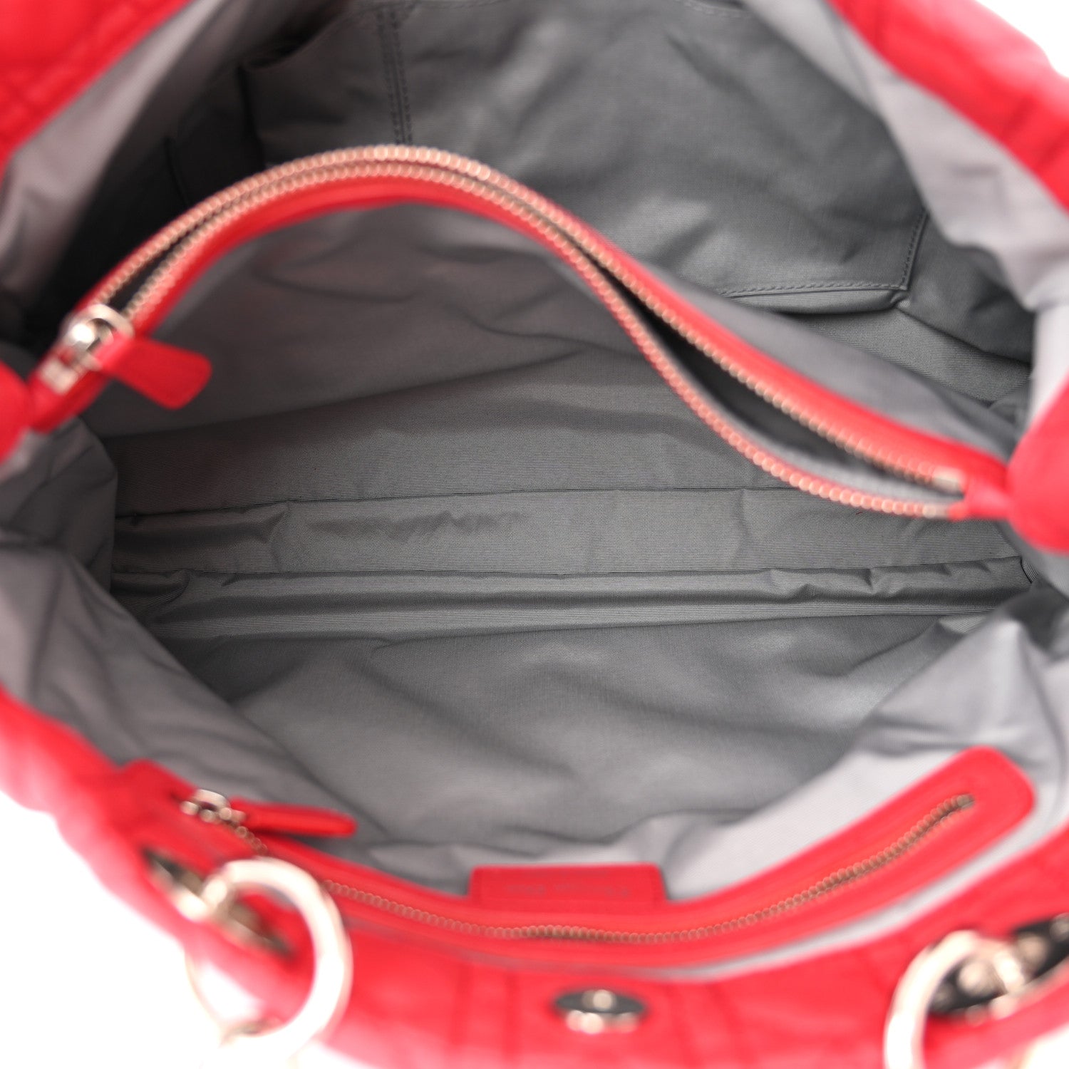 Christian Dior Lambskin Cannage Large Dior Soft Shopping Tote Red 5 of 10