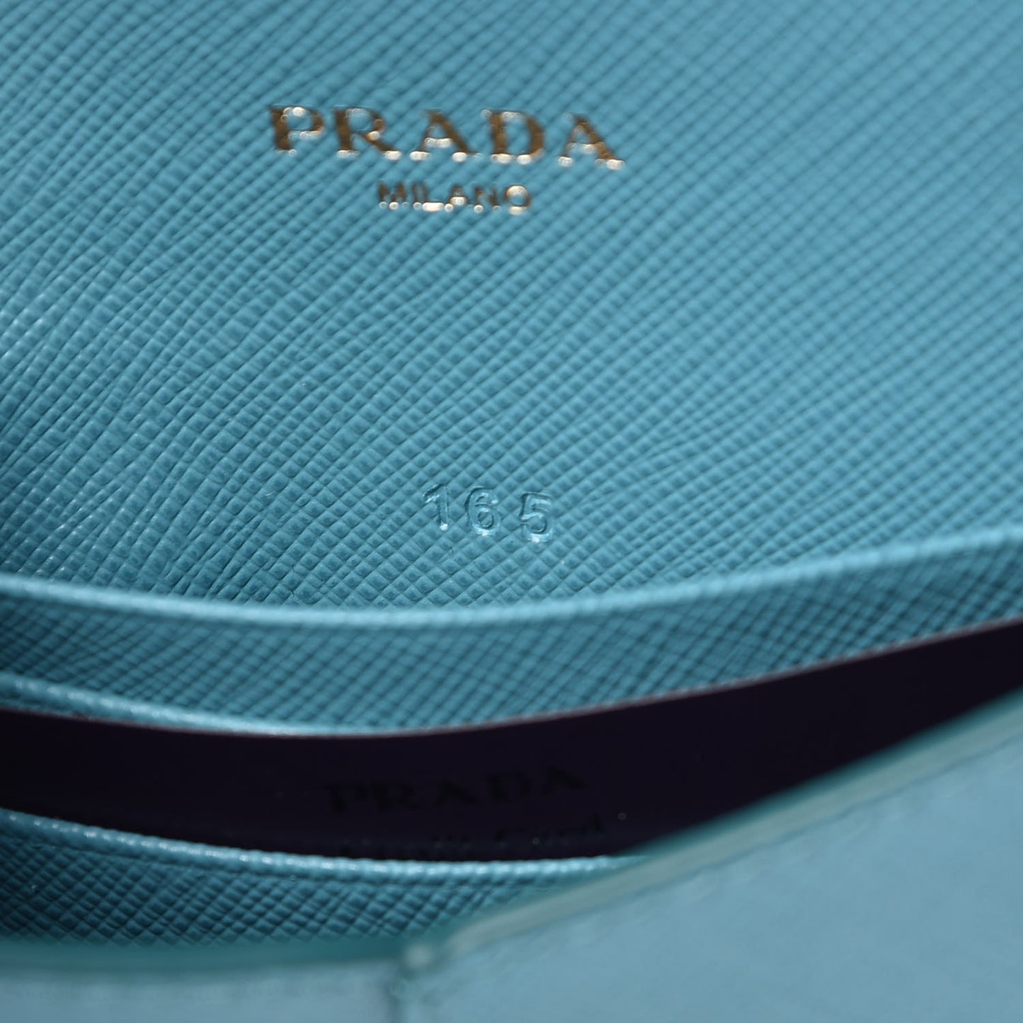 Saffiano Metal Envelope Wallet Turchese