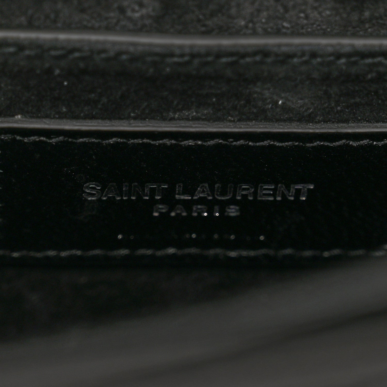 Saint Laurent Calfskin Crocodile Embossed Medium Monogram Sunset Black 7 of 12