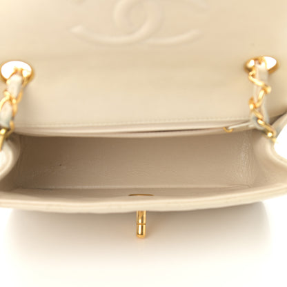 Chanel Lambskin Quilted Mini Square Flap Beige 5 of 15