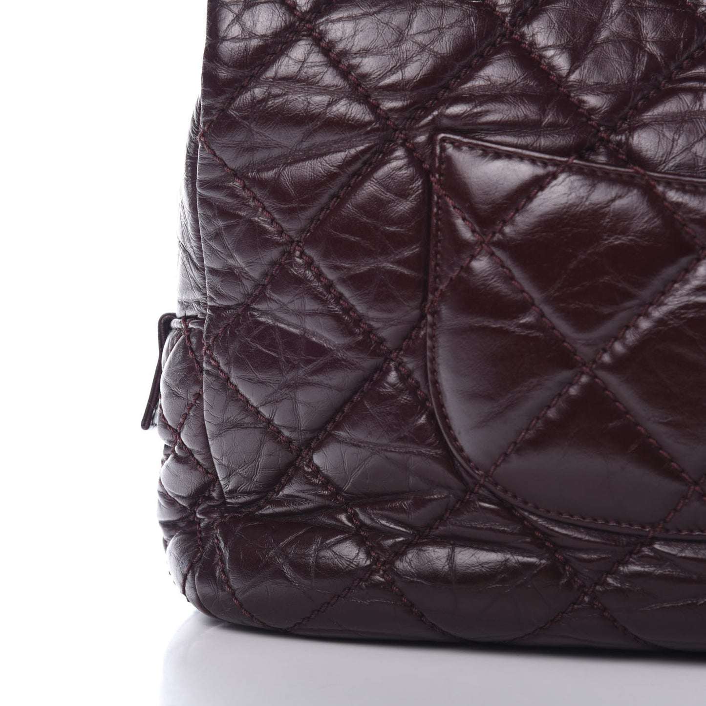 Aged Calfskin Jumbo New Portobello Flap Burgundy