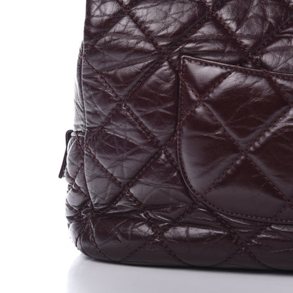 Chanel Aged Calfskin Jumbo New Portobello Flap Burgundy 13 of 16