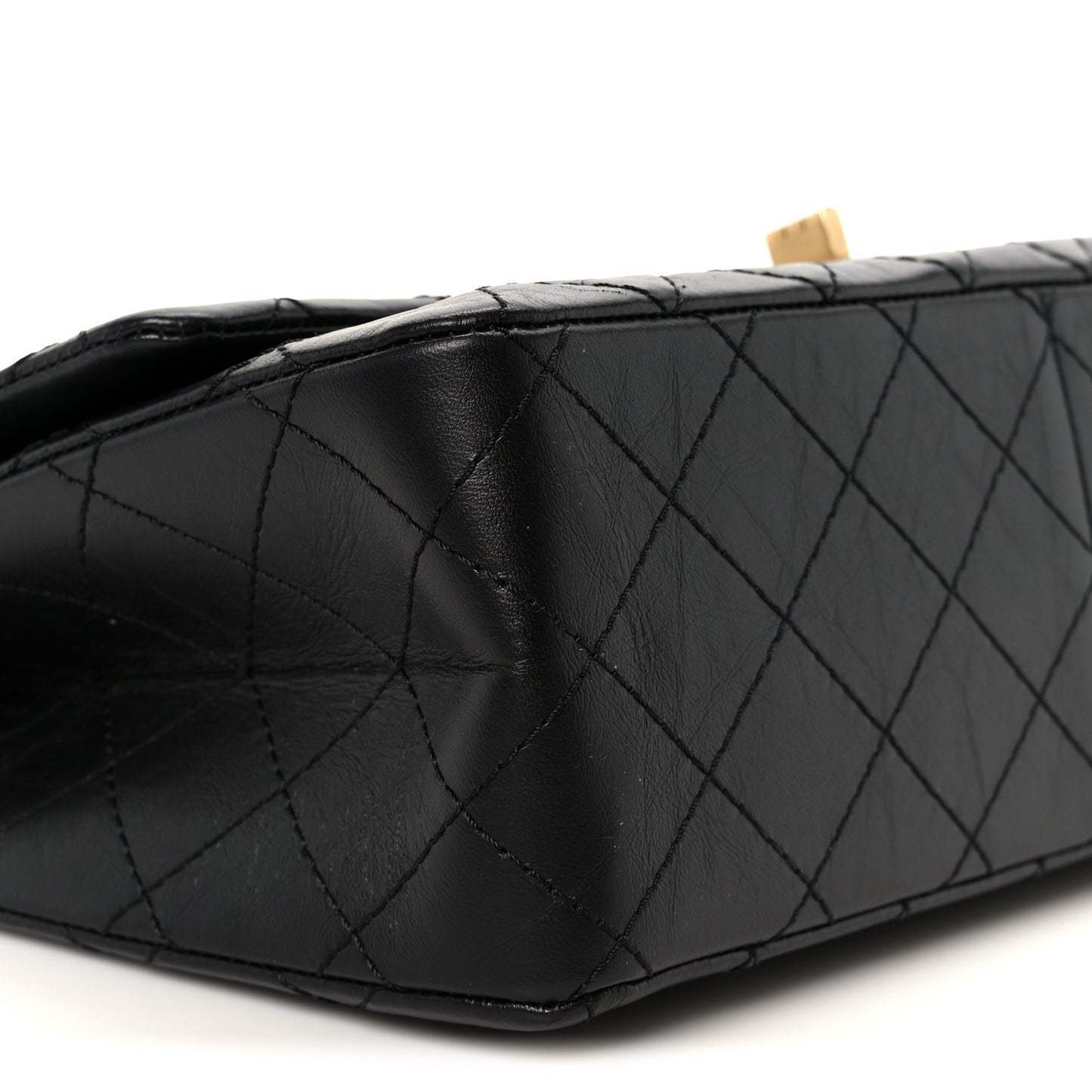 Aged Calfskin Quilted 2.55 Reissue 226 Flap Black