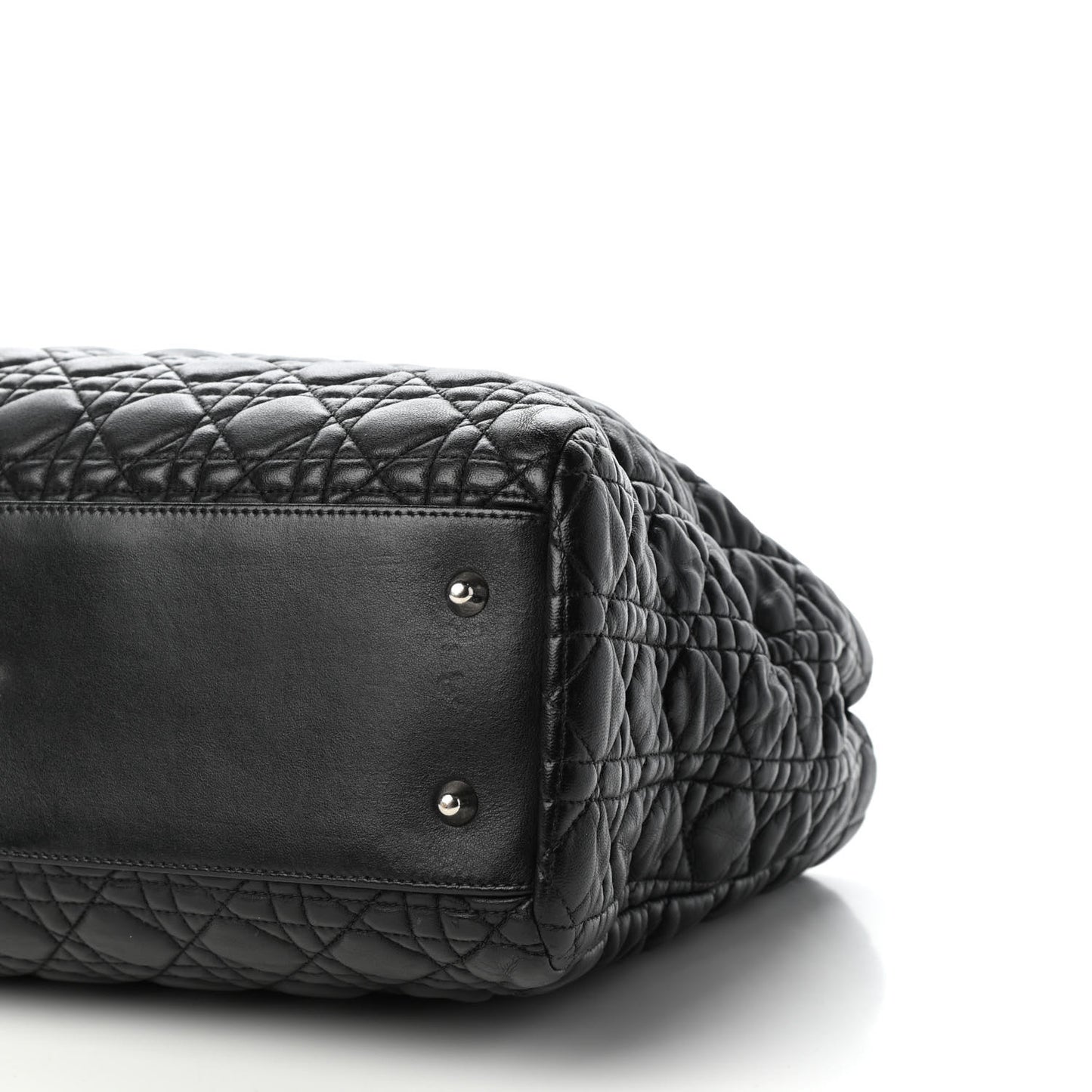 Lambskin Cannage Large Dior Soft Shopping Tote Black