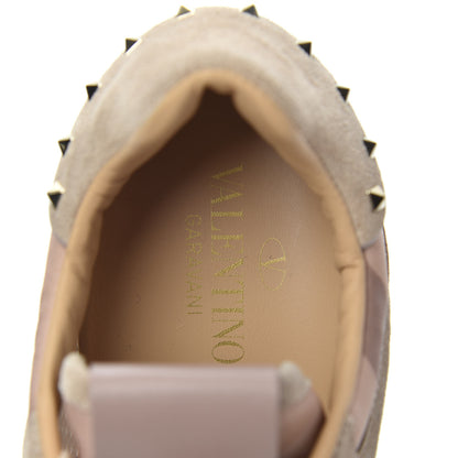 Valentino Garavani Suede Nylon Camouflage Womens Soul Rockstud Sneakers 38 Multicolor 5 of 7