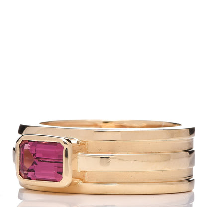 Tiffany 18K Yellow Gold Pink Tourmaline Atlas Ring 55 7.5 9 of 12