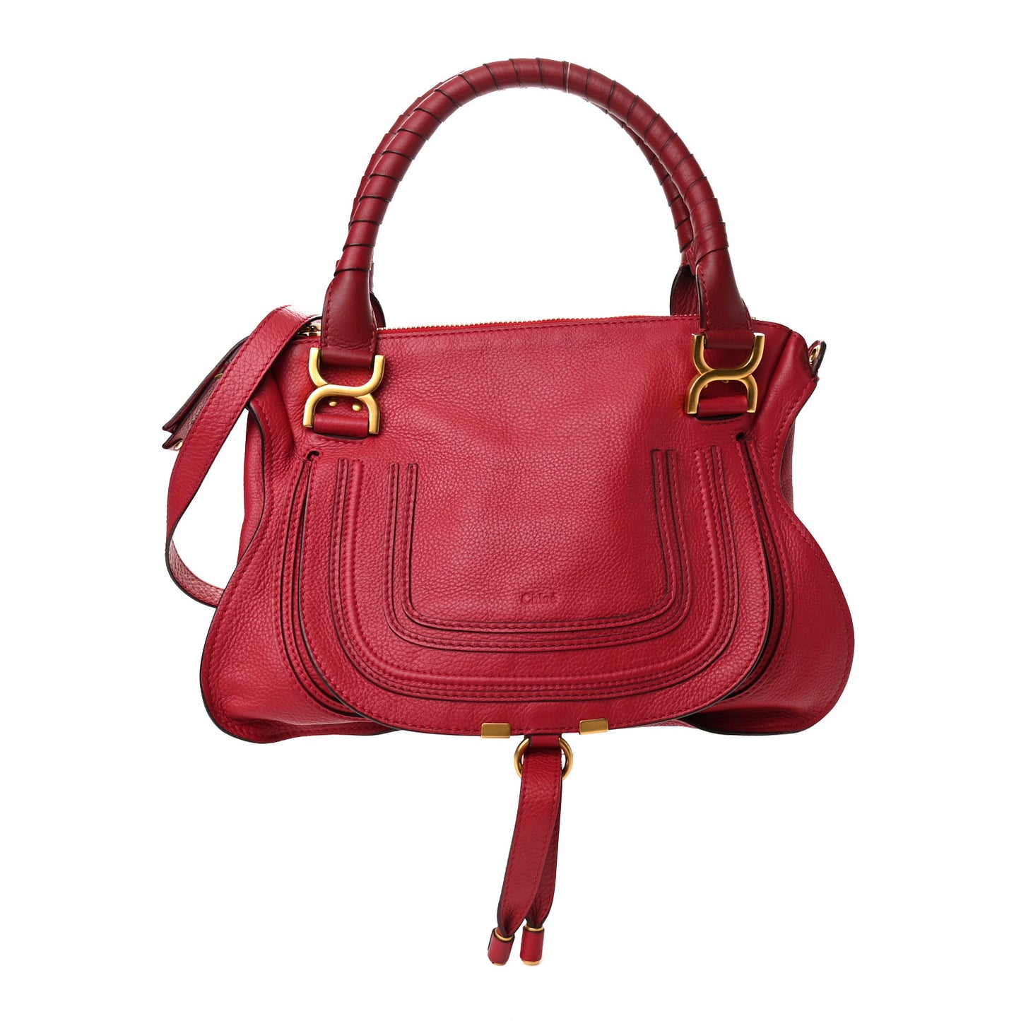 Calfskin Medium Marcie Satchel Acerola