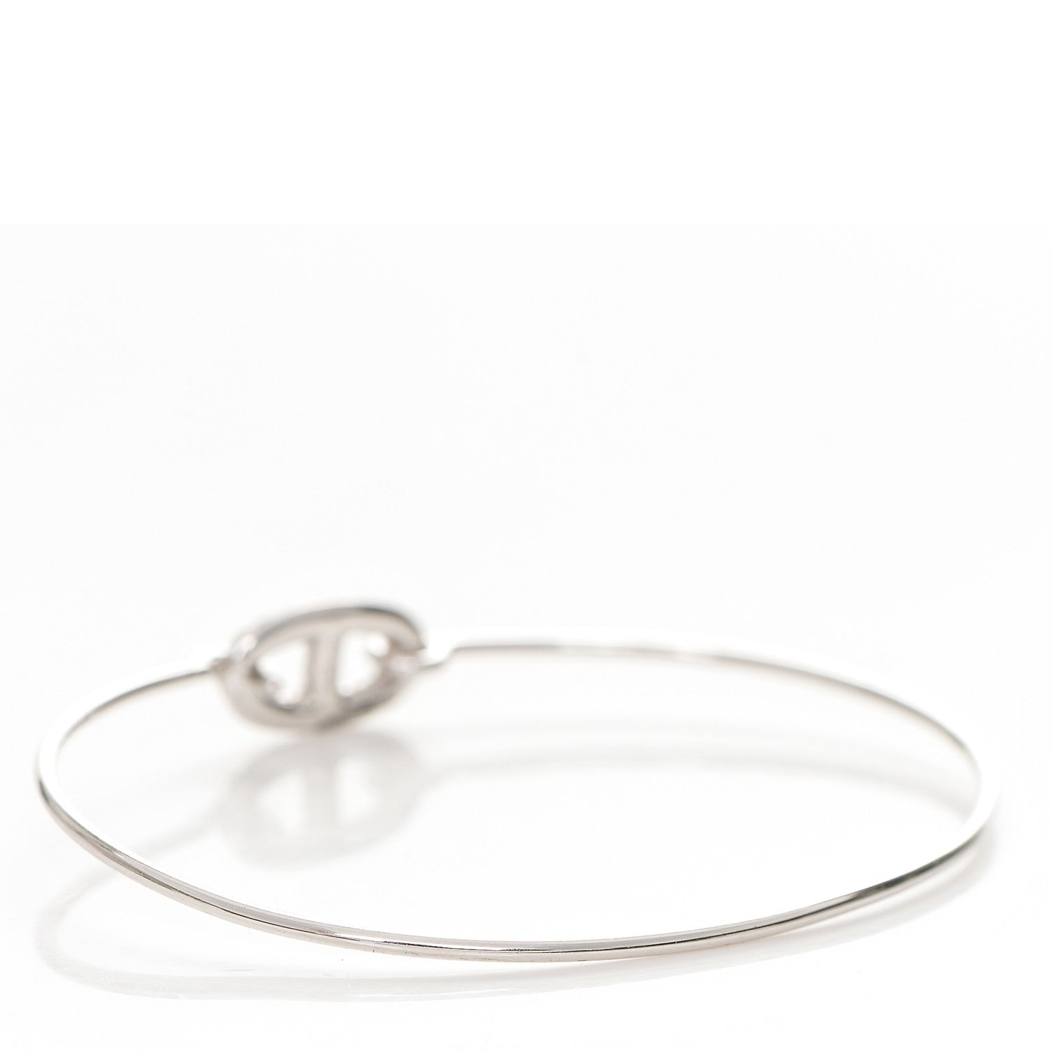 Hermes 18K White Gold Diamond PM Ronde Chaine d'Ancre Bracelet SH 4 of 6