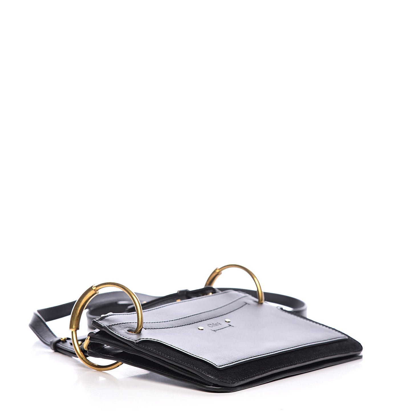 Calfskin Suede Small Roy Bag Black