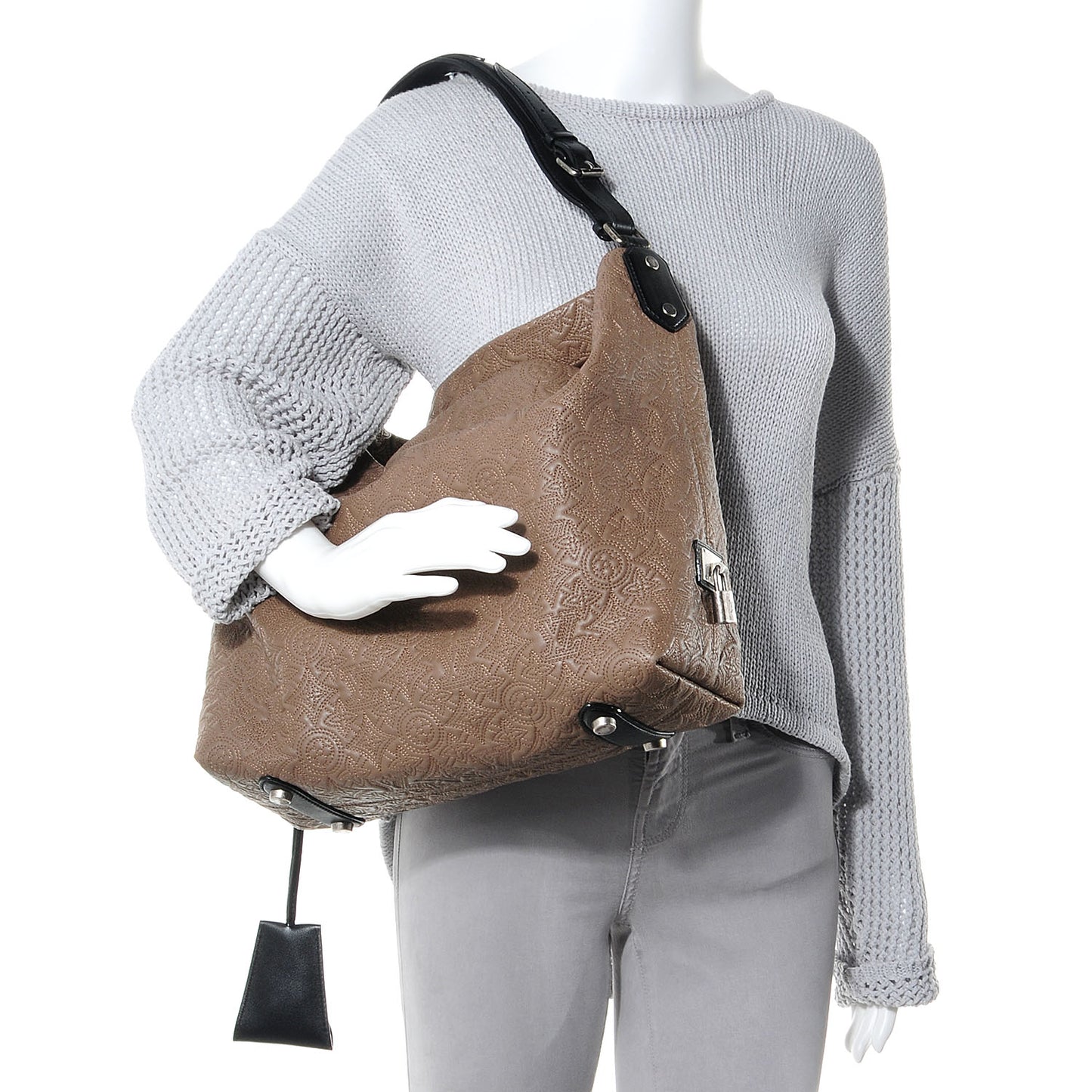 Monogram Lambskin Antheia Hobo PM Fumee