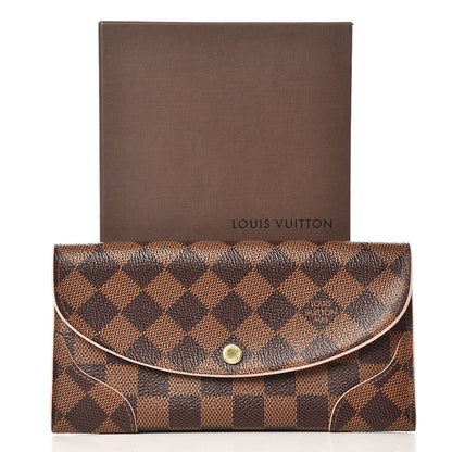 Louis Vuitton Damier Ebene Caissa Wallet Rose Ballerine 7 of 7