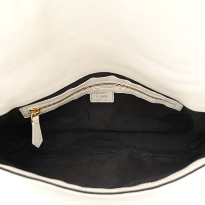 Fendi Nappa FF 1974 Embossed Baguette White 5 of 11