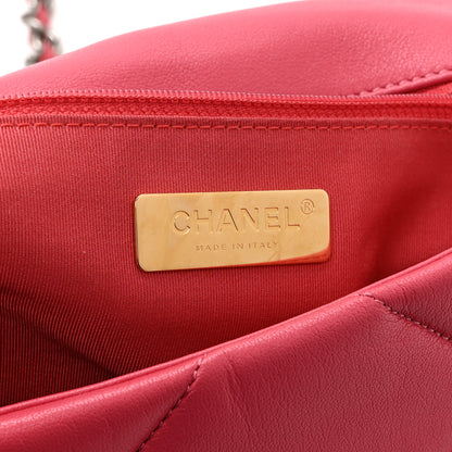Chanel Goatskin Quilted Medium Chanel 19 Flap Dark Pink 6 of 10
