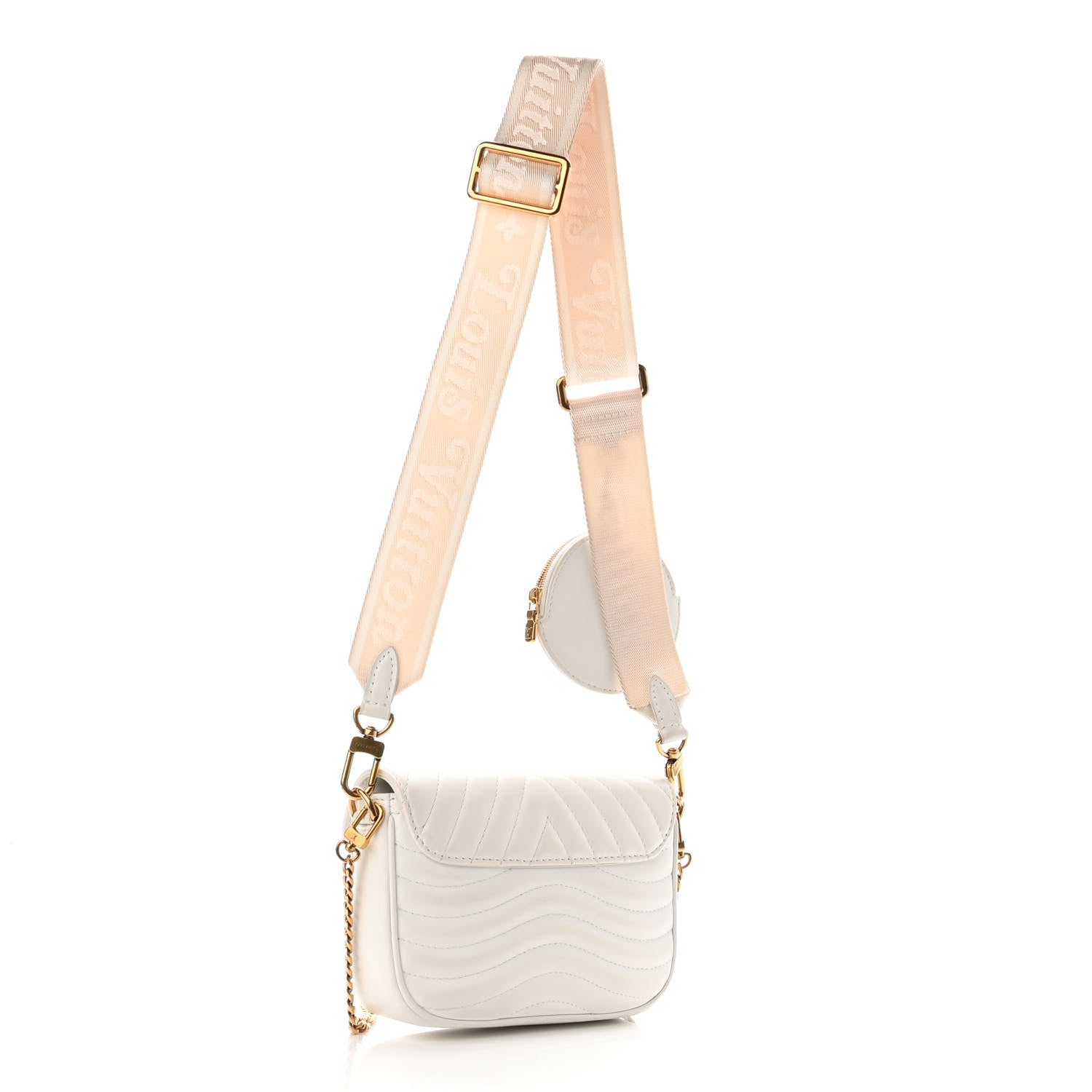 Louis Vuitton Calfskin New Wave Multi Pochette Snow 3 of 9