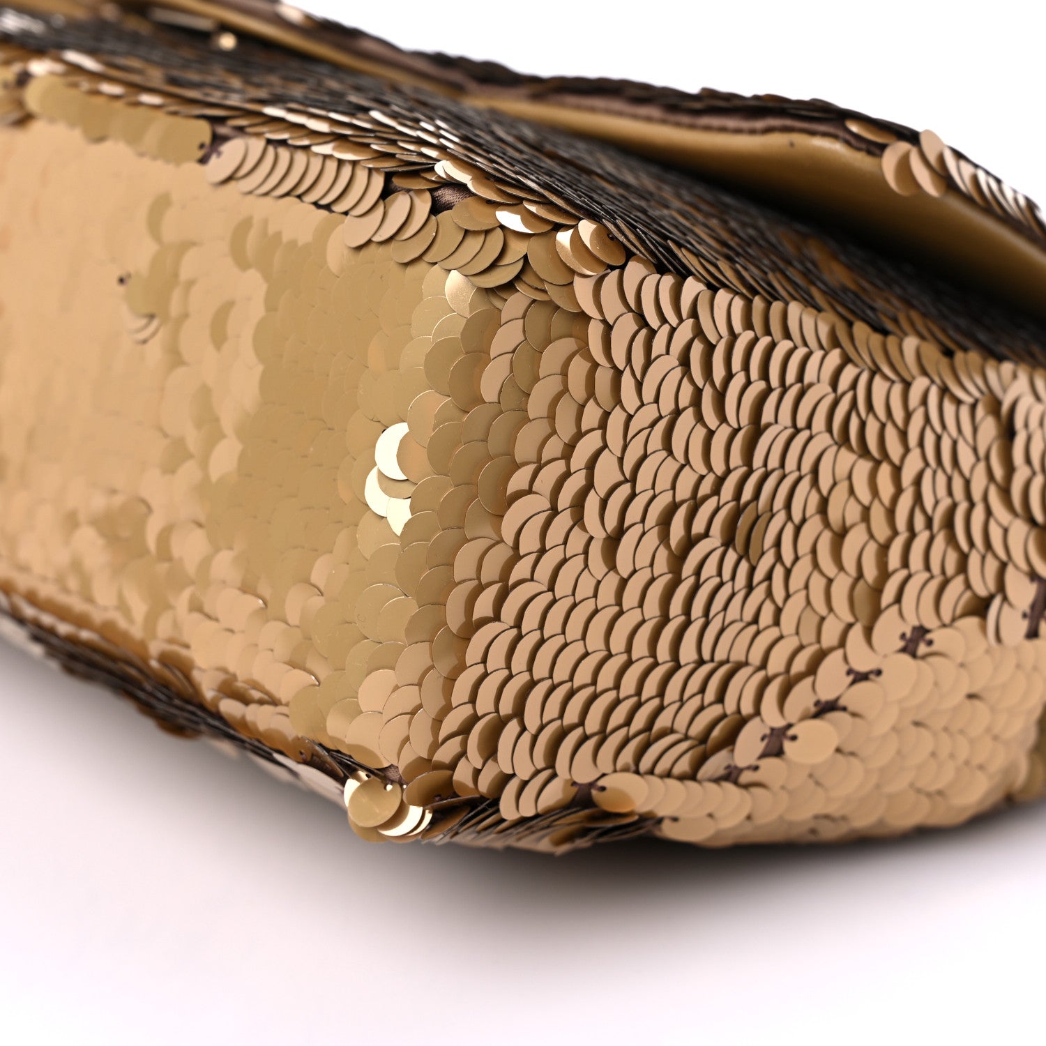 Chanel Sequin Quilted Medium Single Flap Gold 9 of 11