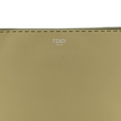 Fendi Cuoio Romano Selleria Large Flat Pouch Green Tea 9 of 12