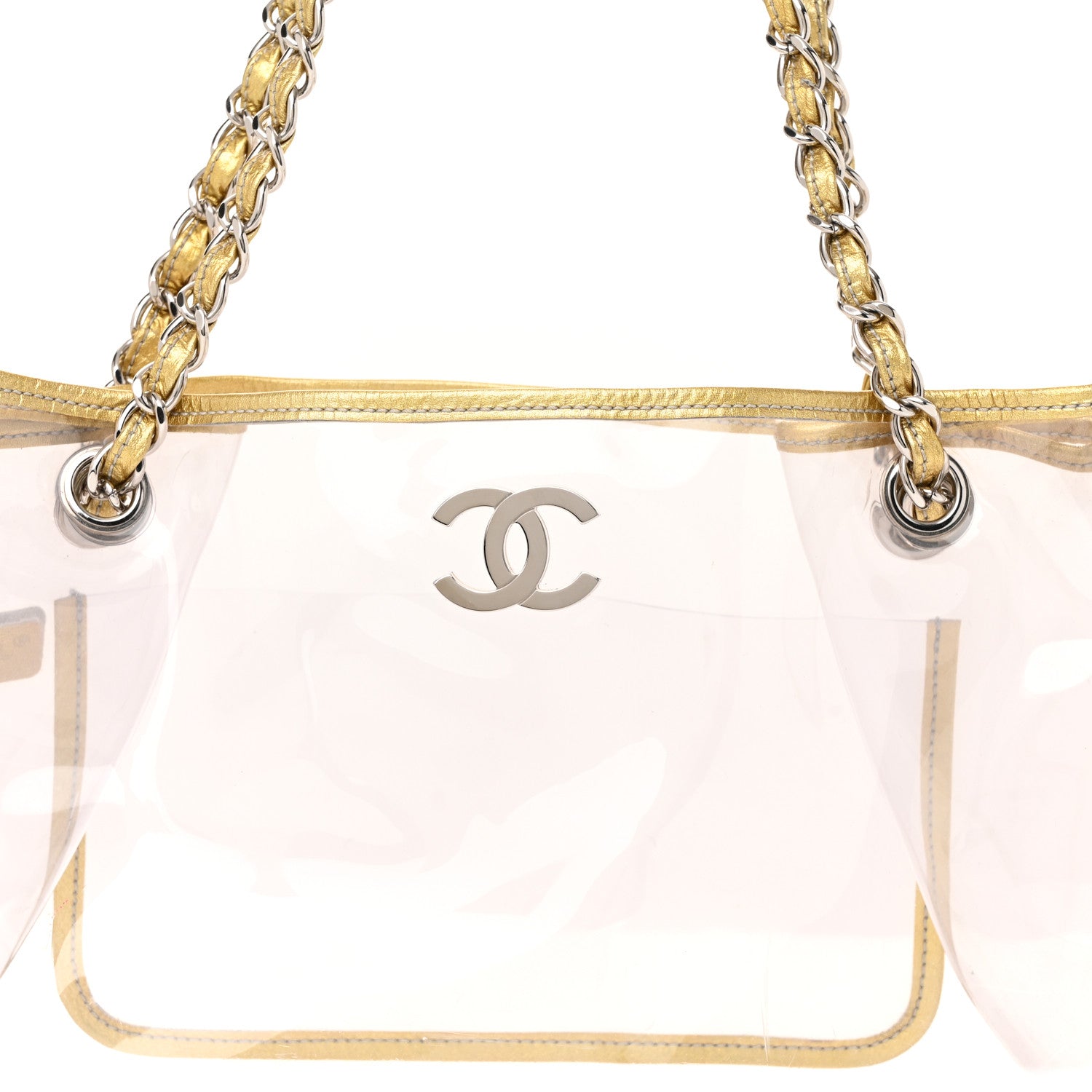 Chanel Vinyl Naked Tote Gold 9 of 14