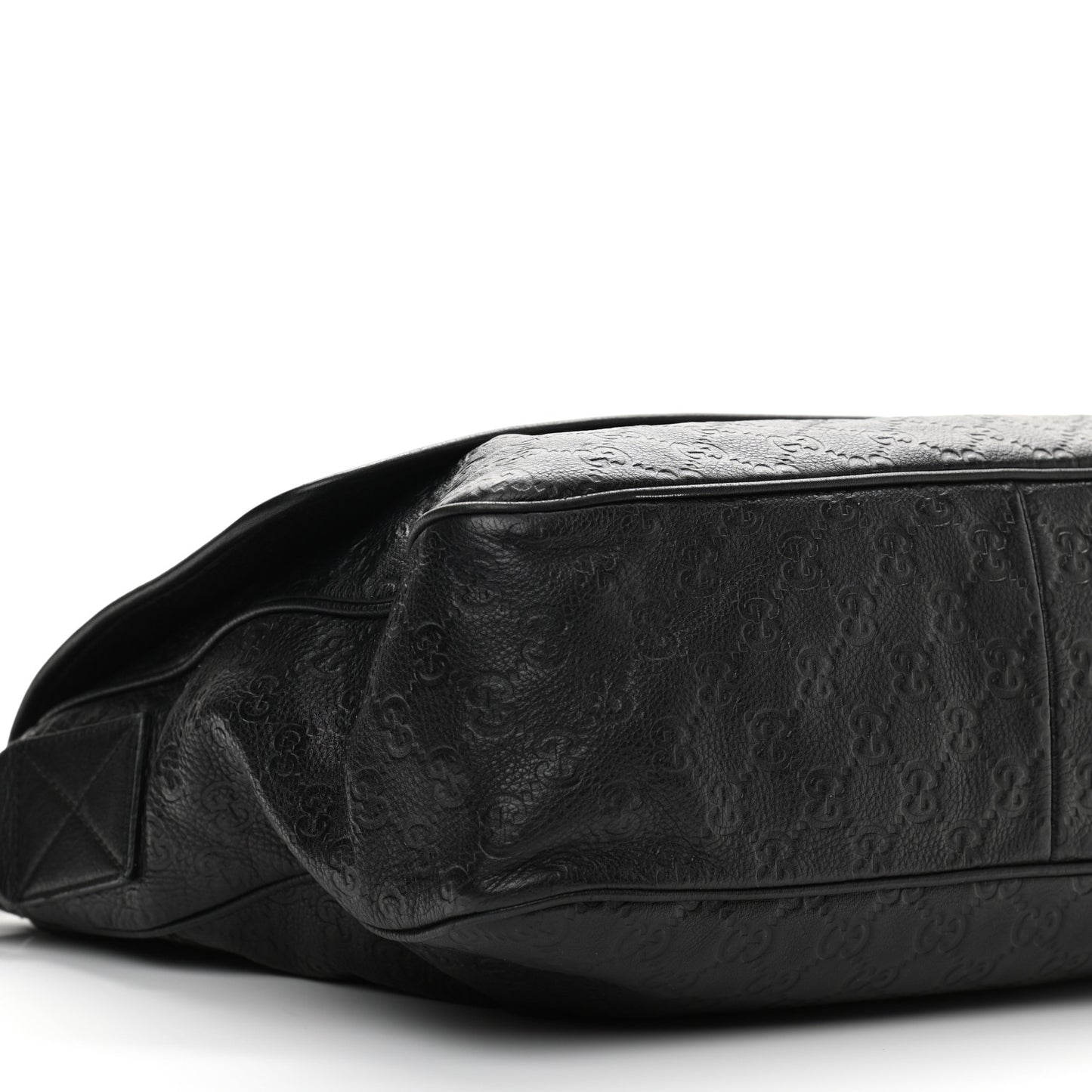 Guccissima Medium Flap Messenger Bag Black