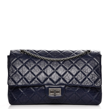 Chanel Aged Calfskin Quilted 2.55 Reissue 227 Flap Dark Blue 1 of 8