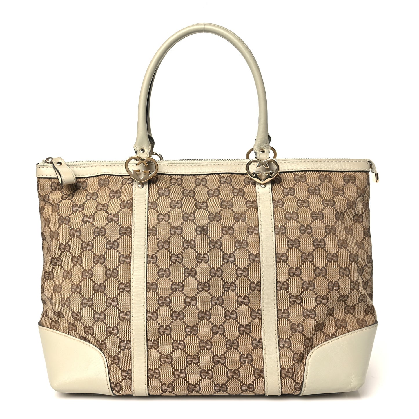 Monogram Medium Lovely Heart Tote White